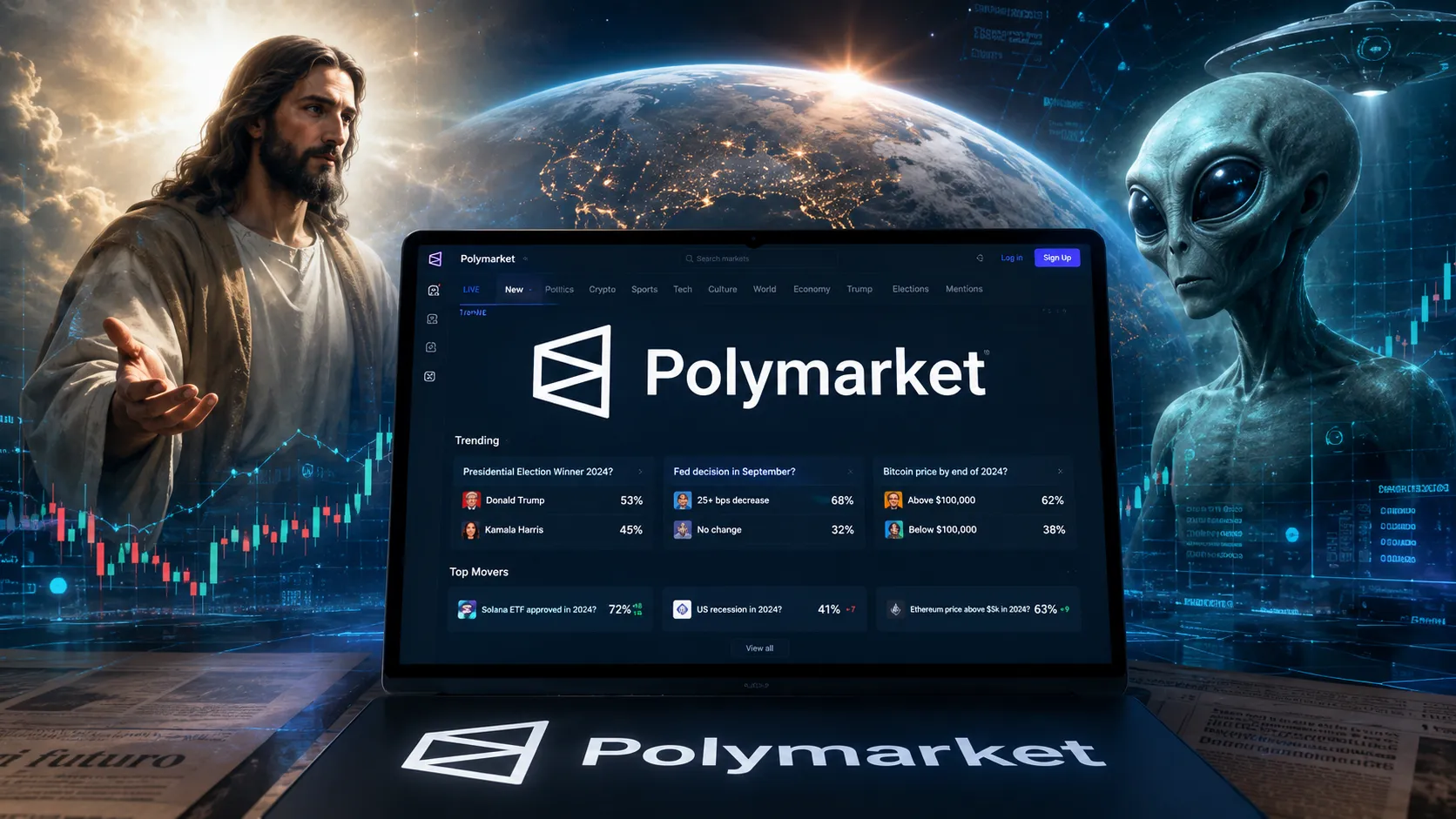 Gesù, alieni e ChatGPT: il sito Polymarket che prova a prevedere il futuro 
