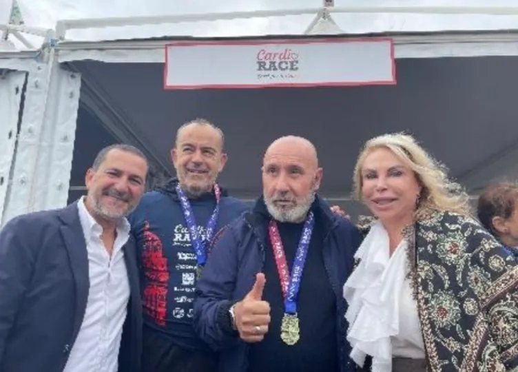 Maurizio Battista, Alessandra Moretti e Laura Freddi alla Cardio Race