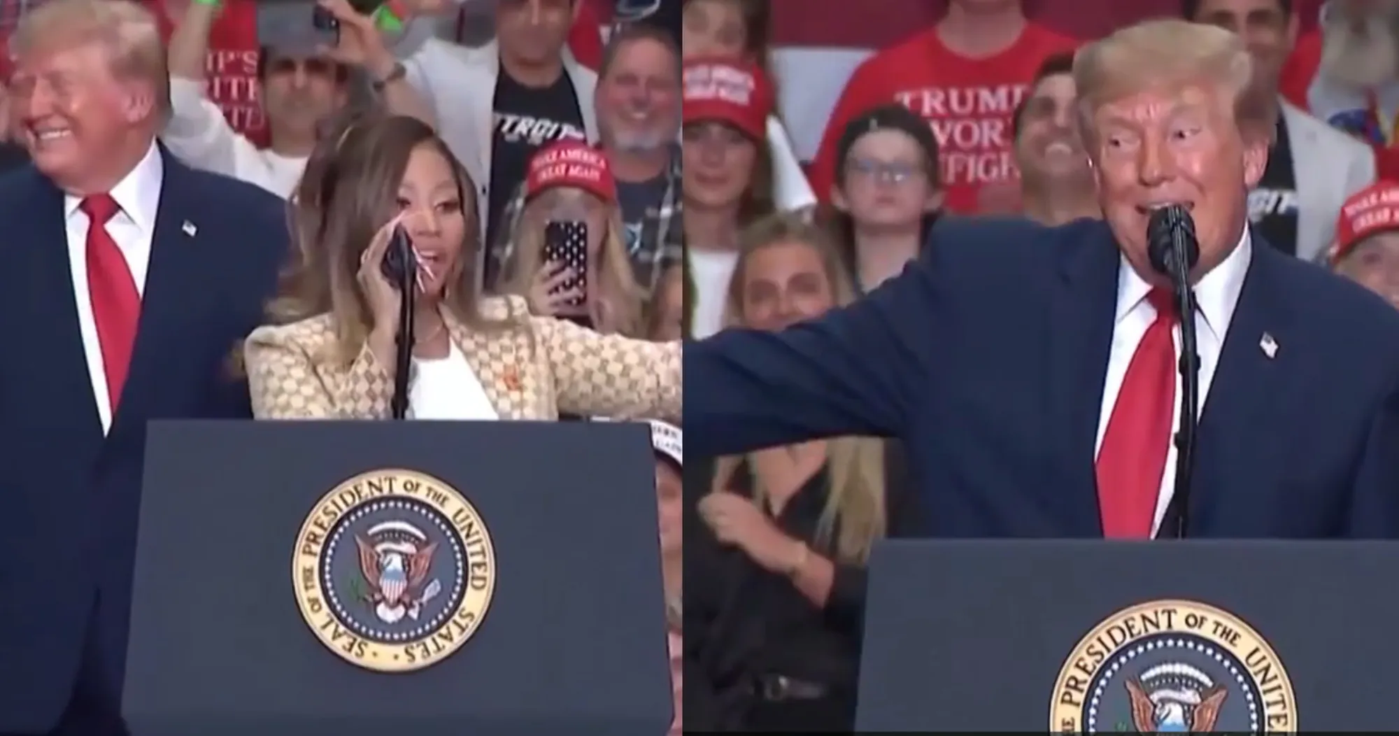 Trump scherza sulle forme di Nicki Minaj, lei lo incorona: «Fan numero uno»