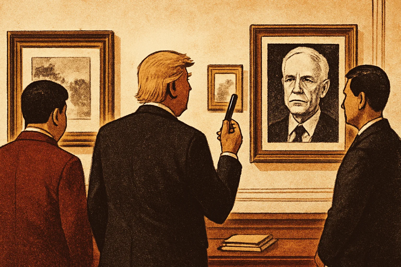 Trump mostra l’autopen a Xi e scherza su Biden: “Ecco il suo ritratto