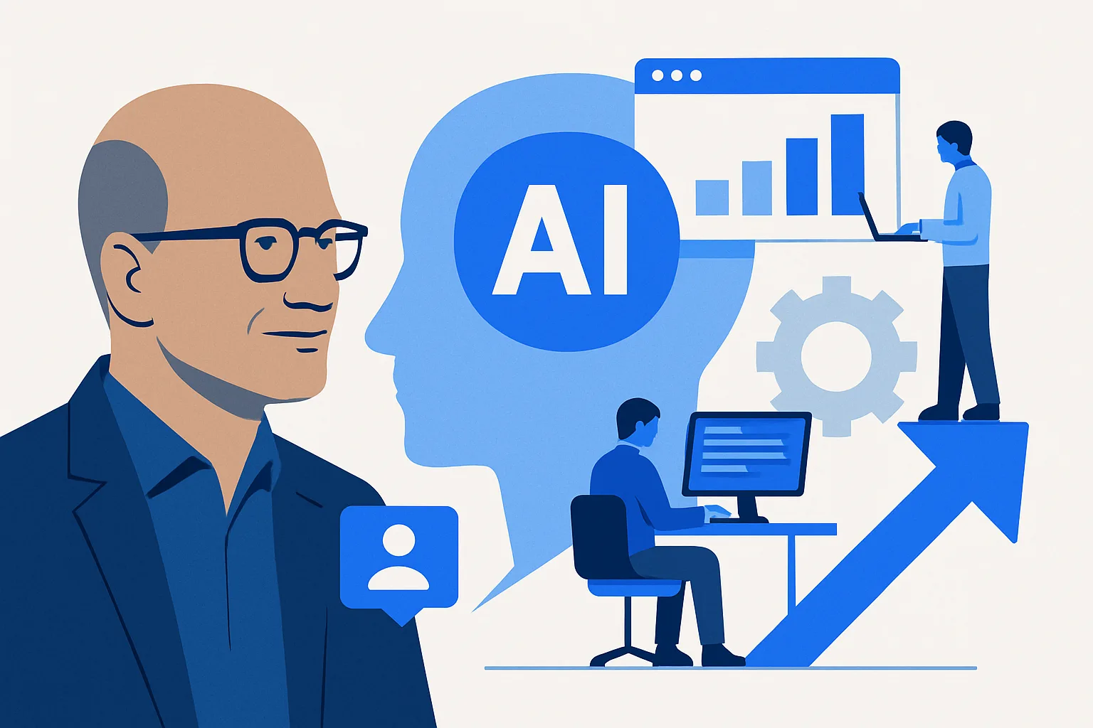 Nadella: “L’IA è il nuovo sistema operativo del lavoro