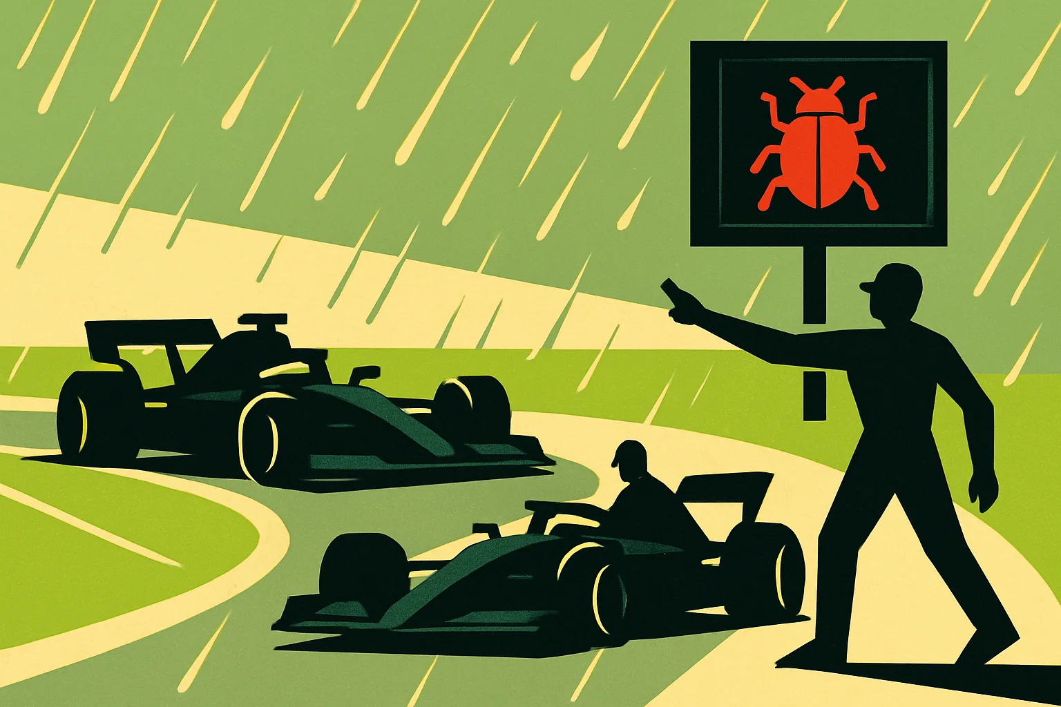 Formula 1, GP Bahrain: bug software blocca le auto sotto la pioggia