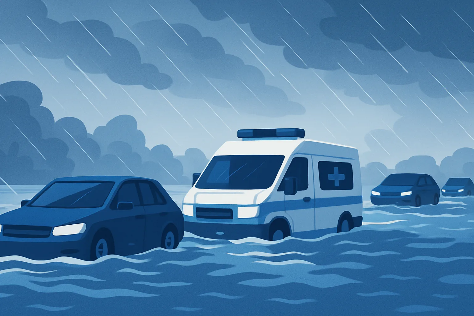 Maltempo in Sardegna, nubifragio nel Sulcis: strade allagate e auto bloccate a Carbonia