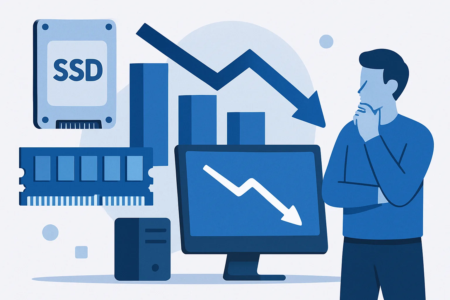 Mercato PC in calo del 20,1% nel terzo trimestre 2026: pesa la carenza di RAM e SSD