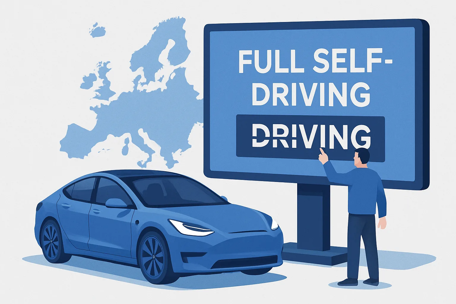 Tesla cambia nome al “Full Self-Driving” in Europa: ecco perché