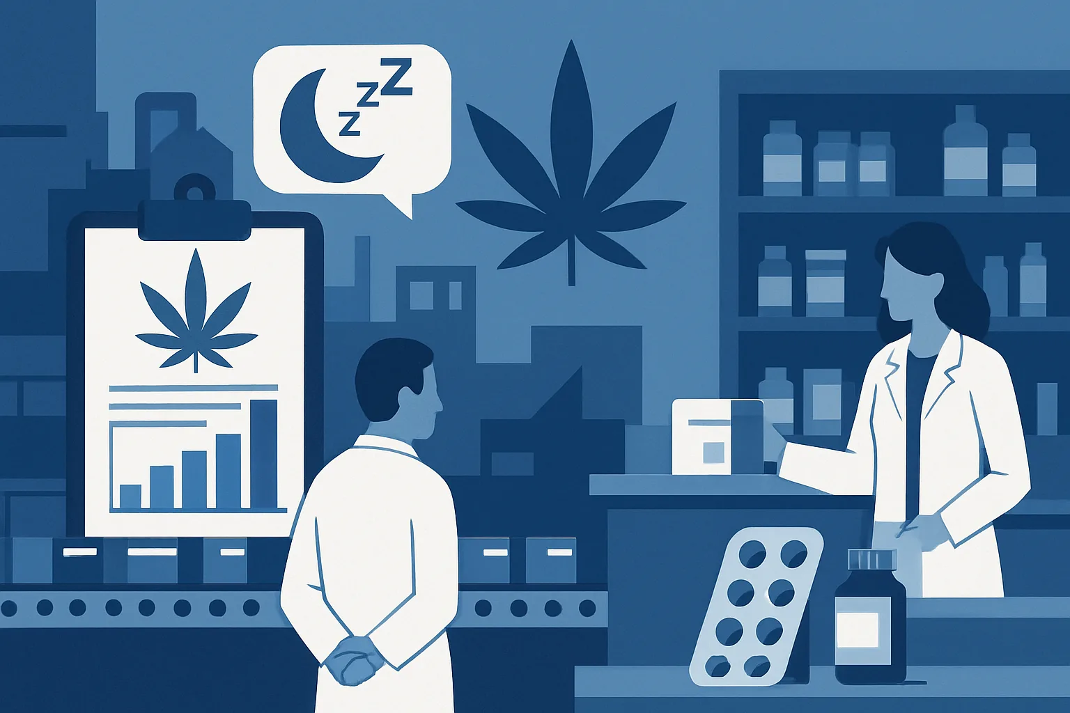 Cannabis medica e insonnia: benefici limitati e aumento degli eventi avversi