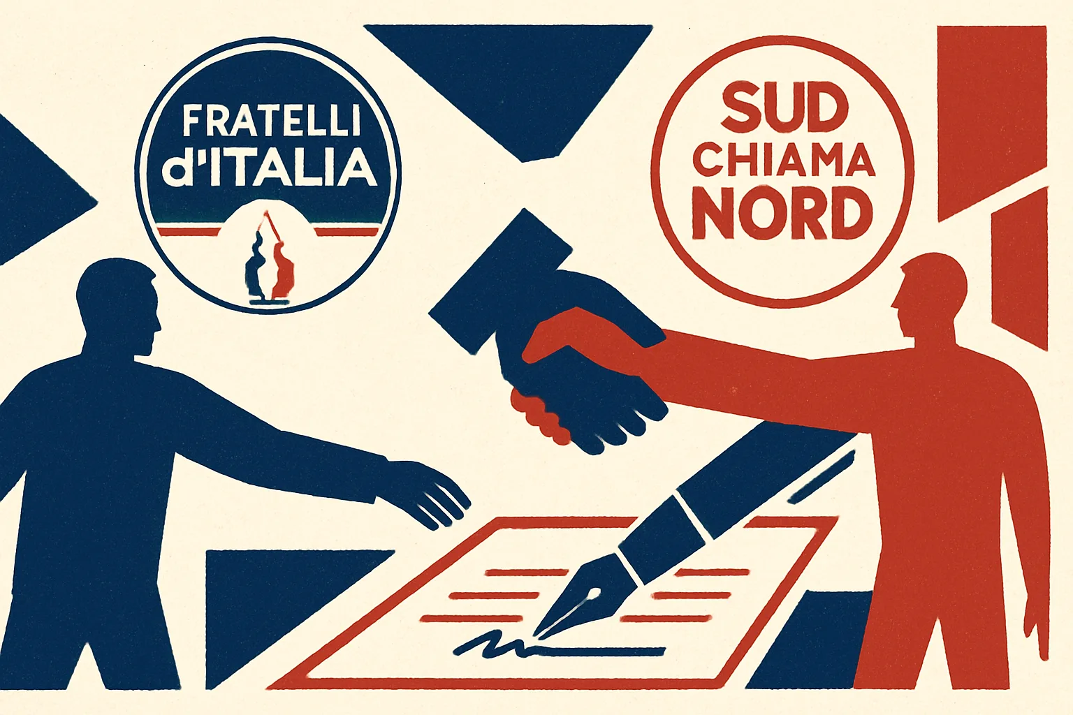Fratelli d'Italia e Sud chiama Nord: l'asse che cambia la partita delle firme