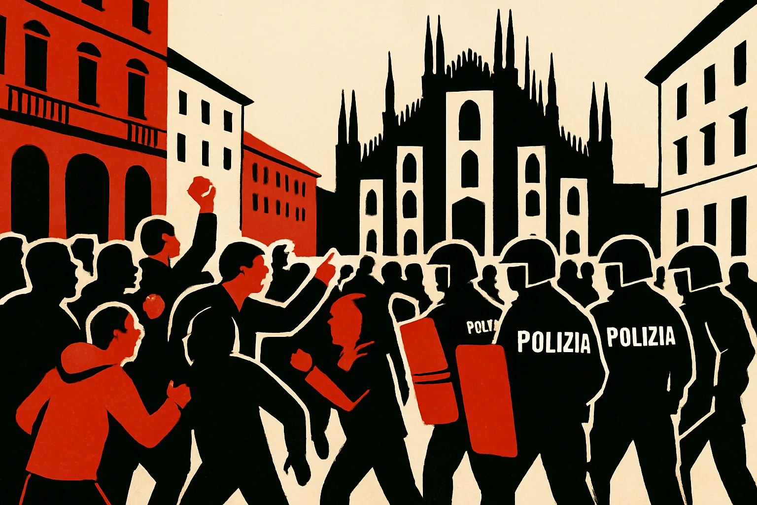 Milano, scontri in piazza Duomo durante la manifestazione contro il caro benzina: fermati oltre 50 giovani