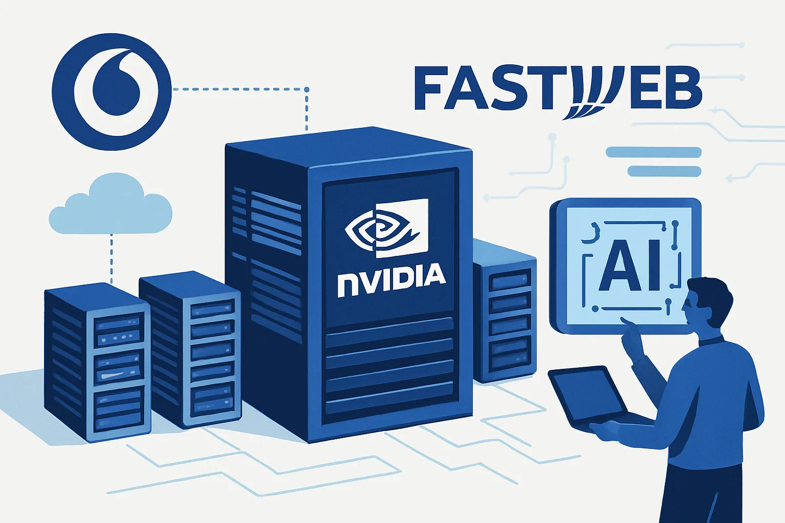 Fastweb+Vodafone potenzia il supercomputer NVIDIA per l’AI italiana