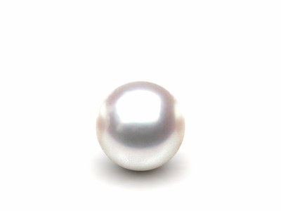 A single loose AAA-quality white cultured pearl