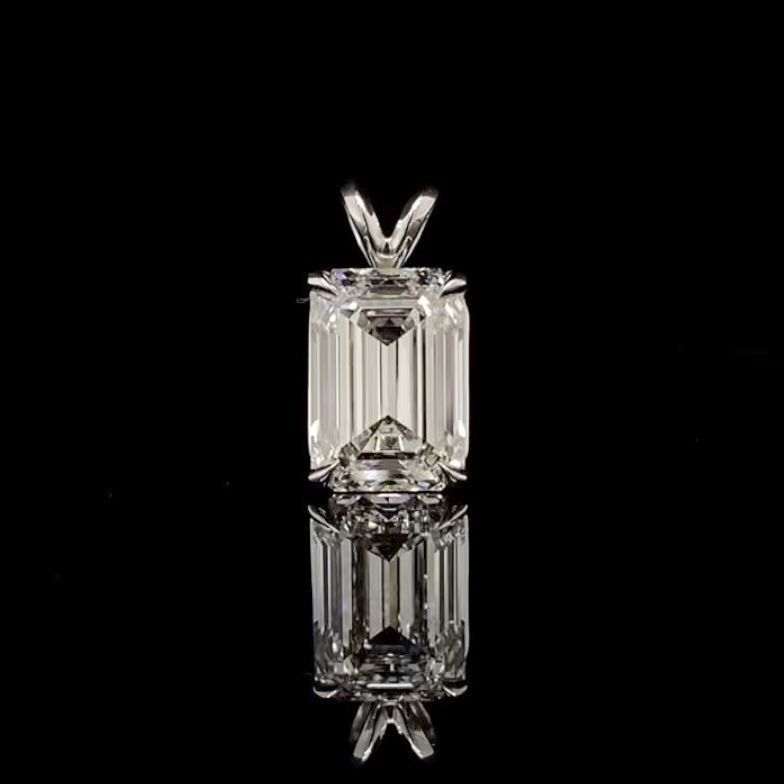 Bling! | 4 Carat Emerald Cut Diamond Pendant