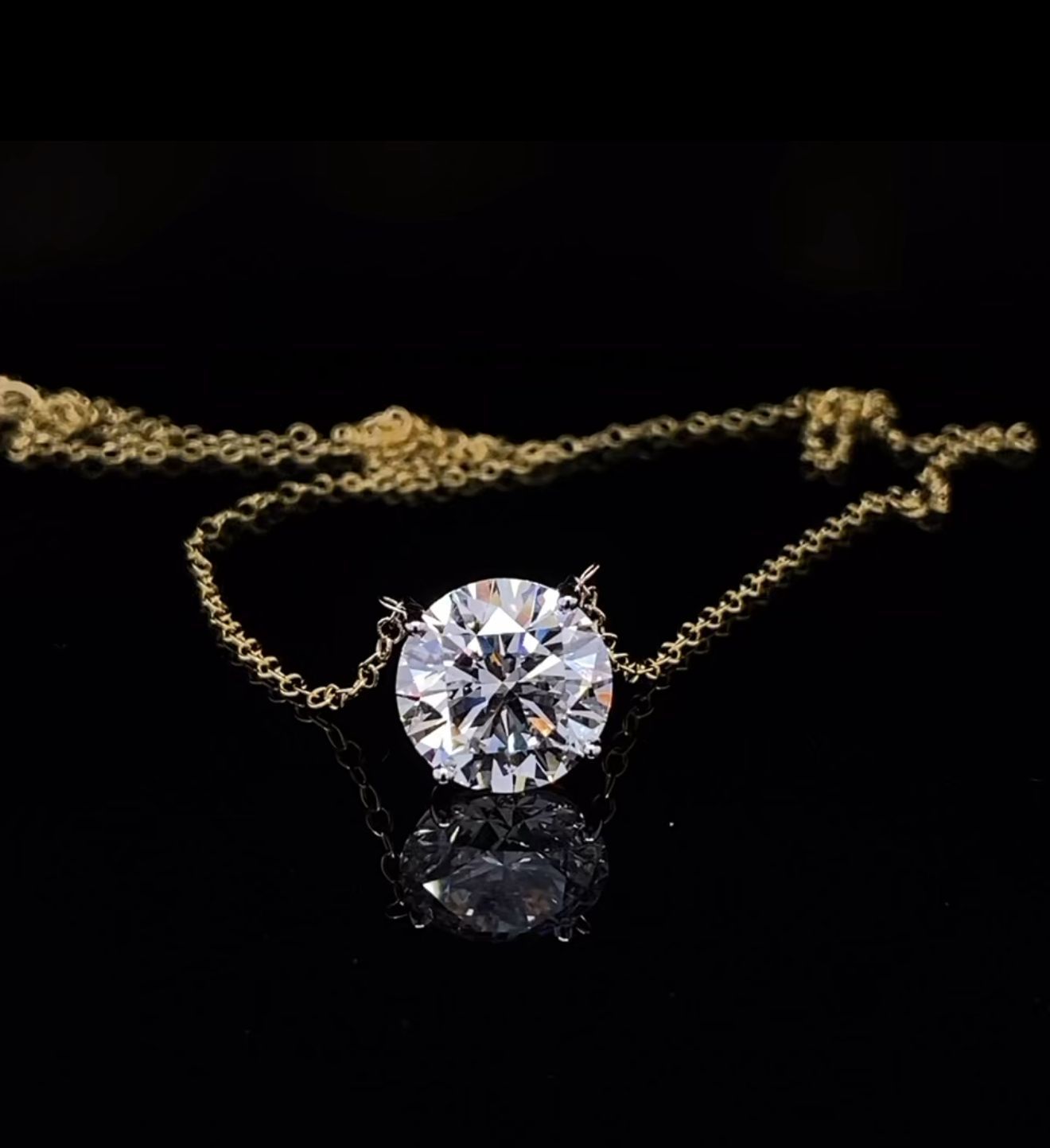 5 Carat Ideal Cut Round Brilliant Diamond Pendant