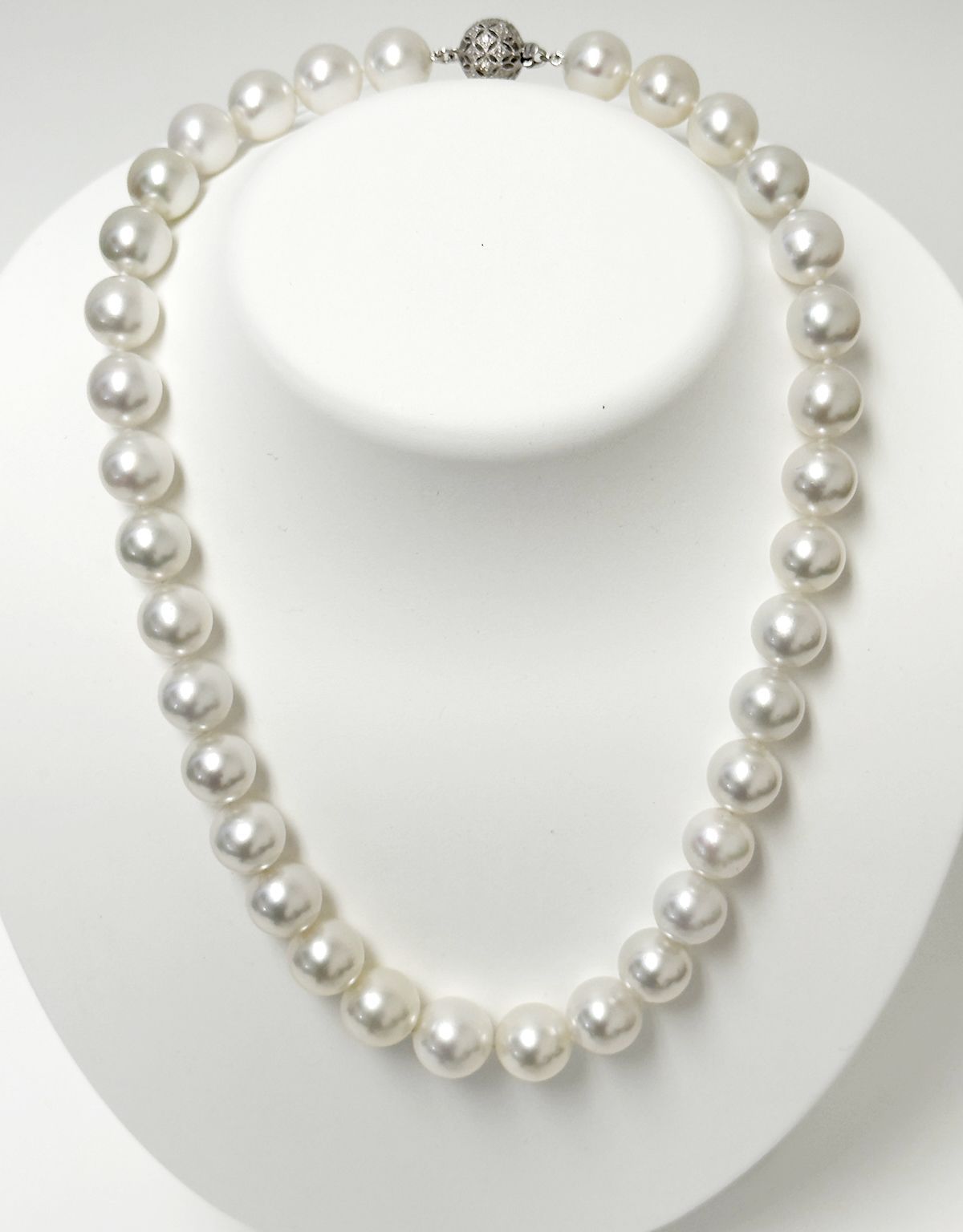 Ocean Treasure | 11mm x 13mm White South Sea Pearl Necklace