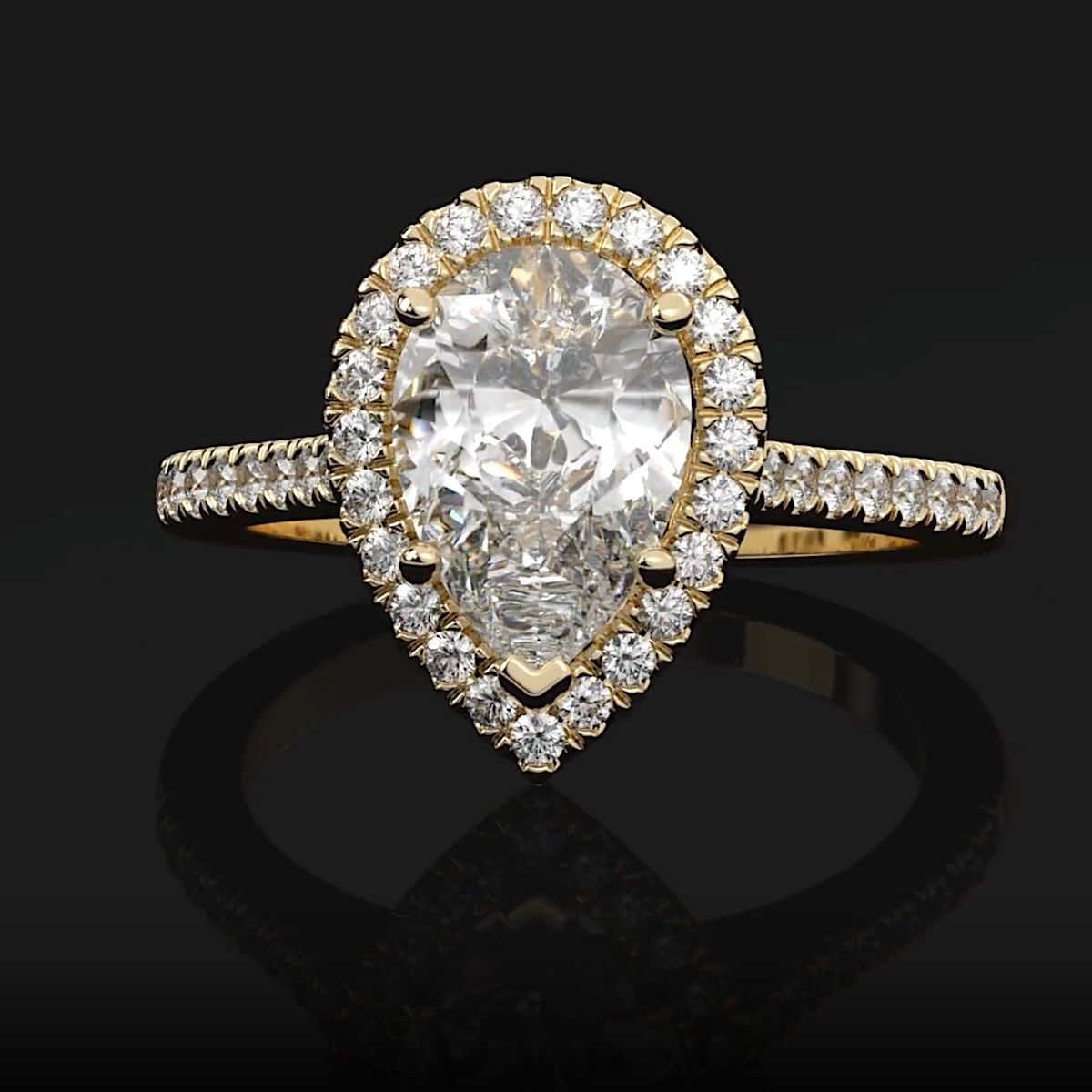 Pear Cut Diamond Engagement Ring | Just Designed
