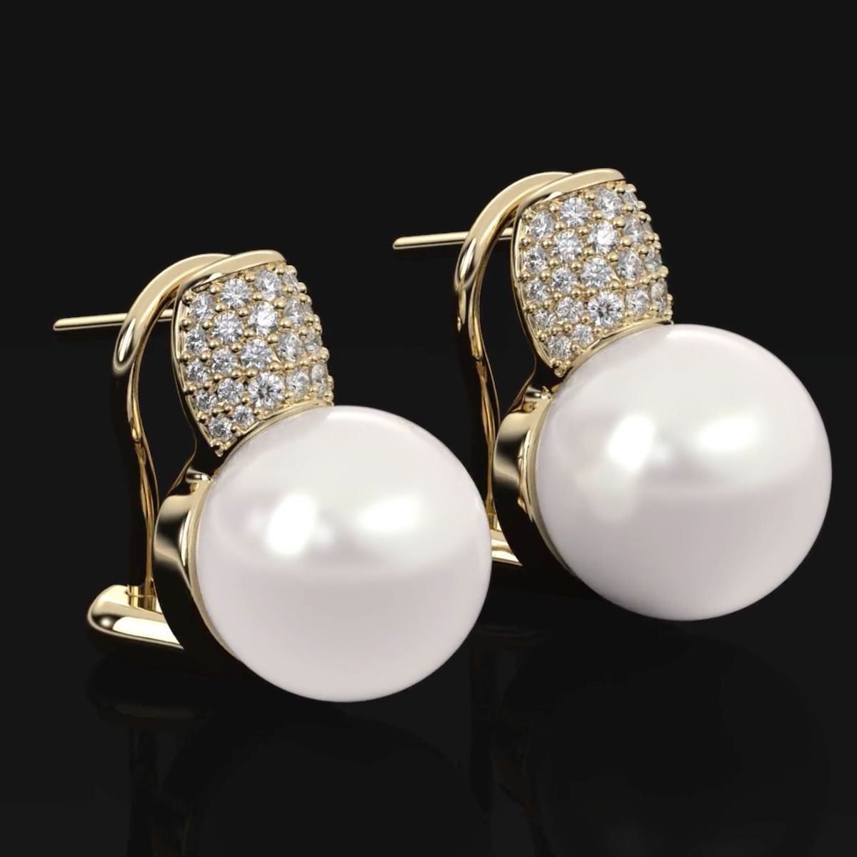 Stunning Custom Bina South Sea Earrings