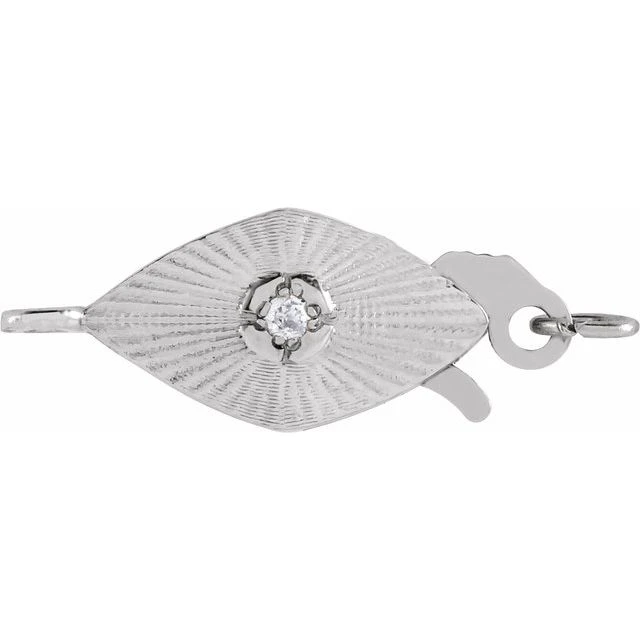 Diamond Fish Hook Clasp, .01 ct