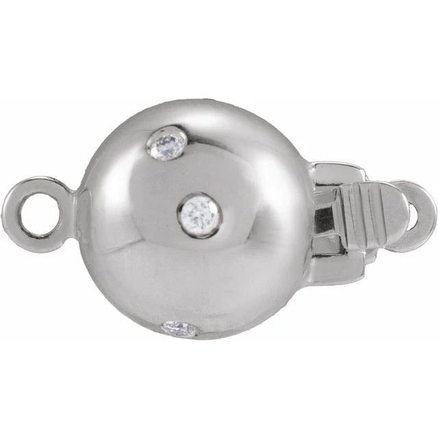 Diamond Bead Clasp, .05 ct tw