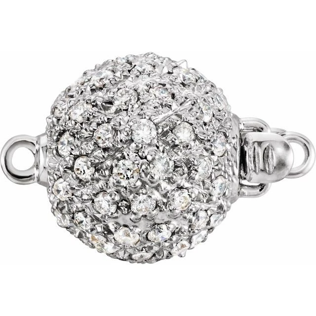 Diamond Pavé Bead Clasp, ¾ ct tw