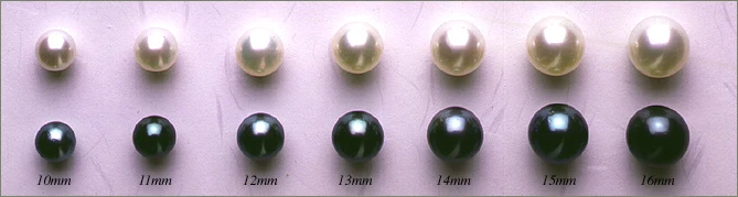 Pearl size chart