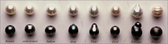 South Sea pearl shapes