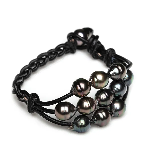 Tahitian Baroque Pearl Waterfall 3 Row Bracelet