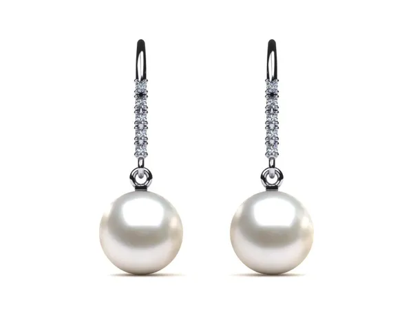 Diamond Shepherd Hook Earring
