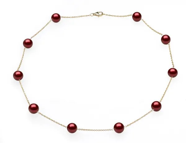 Cranberry Tin Cup Necklace