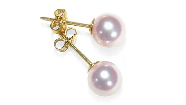 9mm AA Japanese Akoya Cultured Pearl Stud Earrings