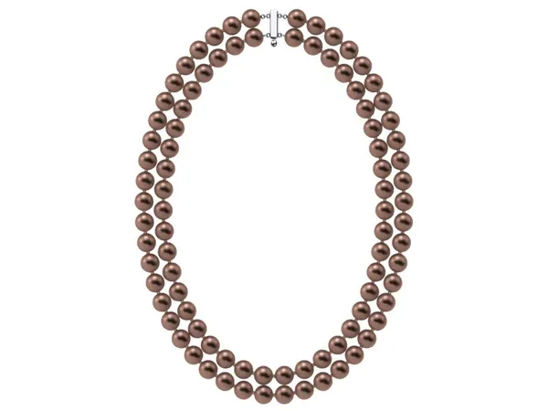 8 x 9mm Mocha Freshwater Double Strand Pearl Choker