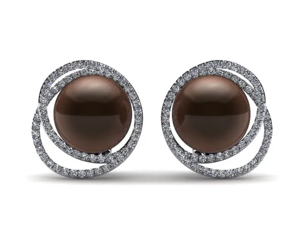 Freshwater Mocha Pearl Continuous Circle Earring