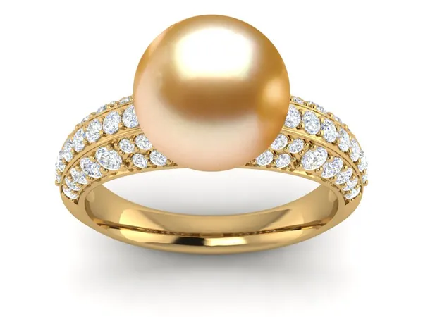 Eunice Golden South Sea Pearl Ring