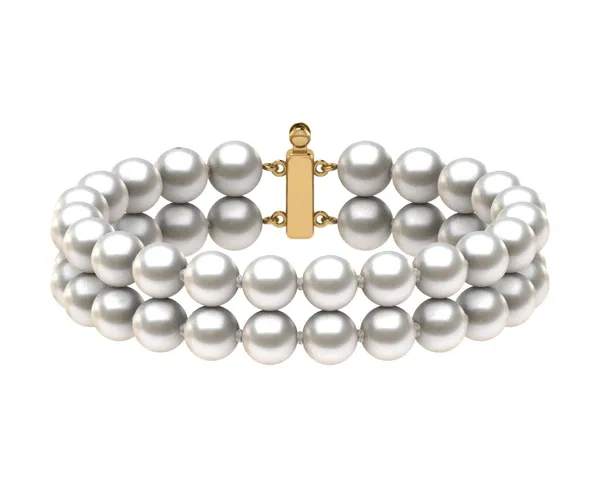 7 x 7.5mm Double Strand Japanese Akoya Pearl Bracelet