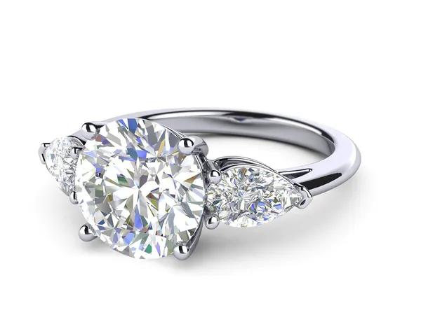 3.06 Carat Lab Grown Diamond, E color VSI clarity, Set in Platinum Setting. Excellent Polish, Excellent Symmetry