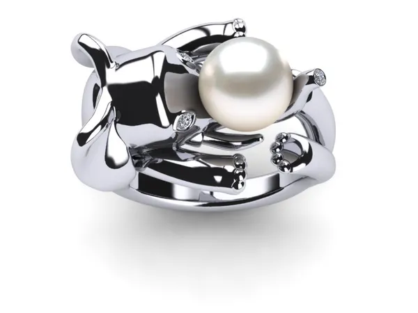 Tahitian Pearl Elephant Ring II