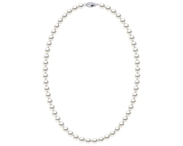 6.5-7.0 mm AAA White Freshwater Pearl Necklace With Sterling Silver Clasp