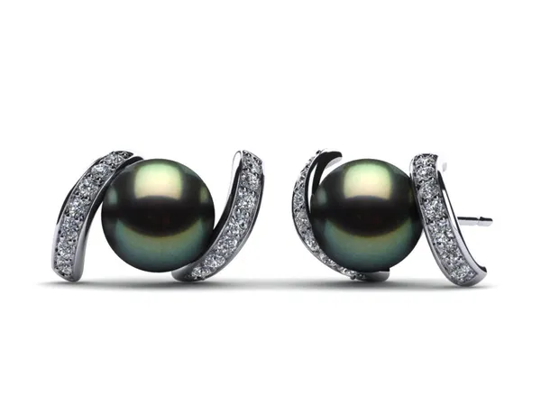 Tahitian Pearl Swirl Earring