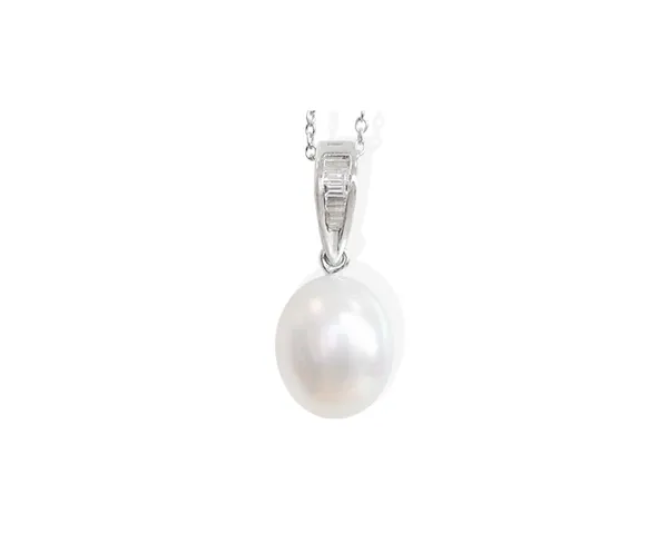 Victorian a White South Sea Cultured Pearl Pendant