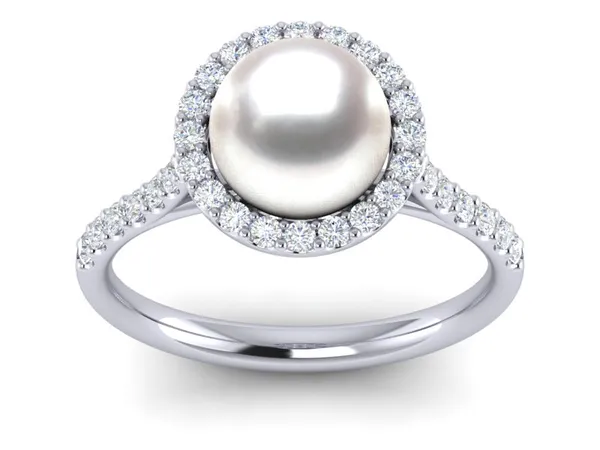 White South Sea Legendary Flow Ring