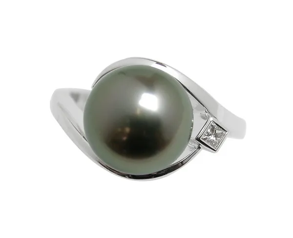 Wish a Black Tahitian South Sea Pearl Ring