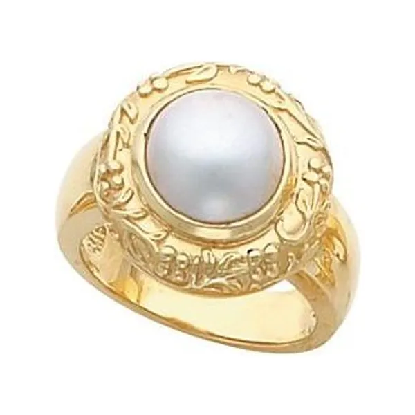 Floral Mabé Pearl Ring