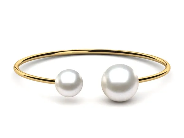 South Sea Pearl Bangle Bracelet Yellow Gold