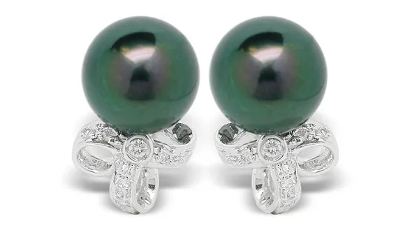 Black Pearl Earring Zosima Akoya Cultured
