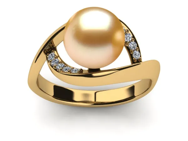 Golden Pearl Mindy Ring