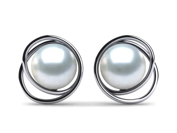 White South Sea Pearl Continuous Circle Earring