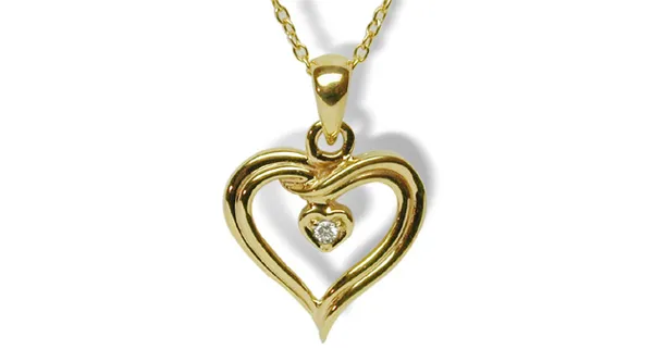 Lasso Heart and Diamond Pendant