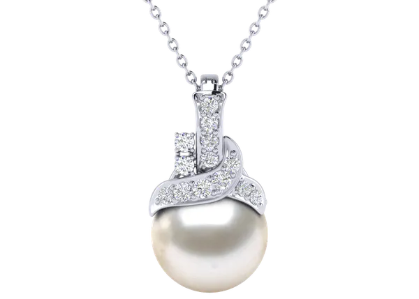Venus a White South Sea Cultured Pearl Pendant