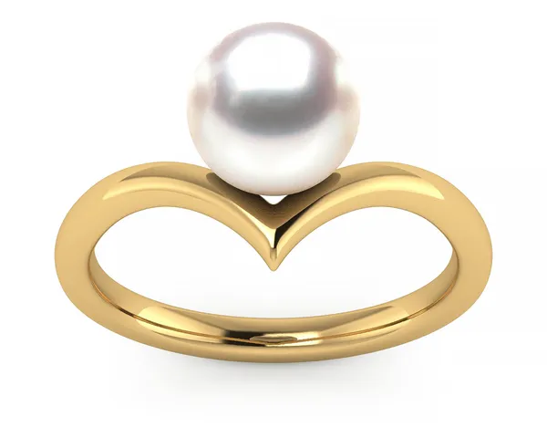 Akoya Pearl Heart Band Ring