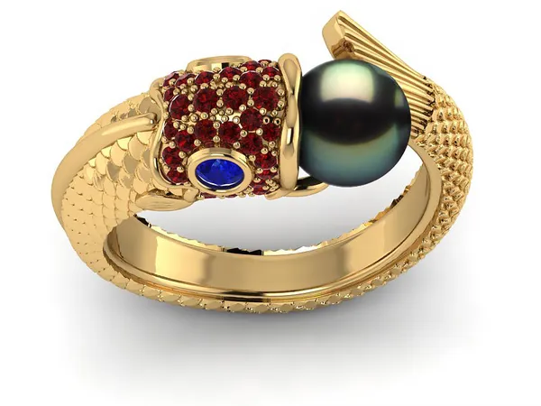 Tahitian Pearl Koi Ring