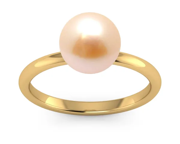 Classic Peach Freshwater Pearl Ring
