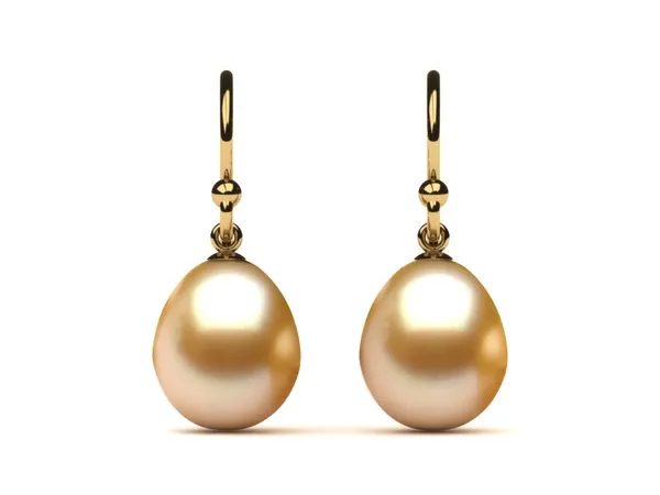 Golden Pearl French Wire Drop Pearl Earring